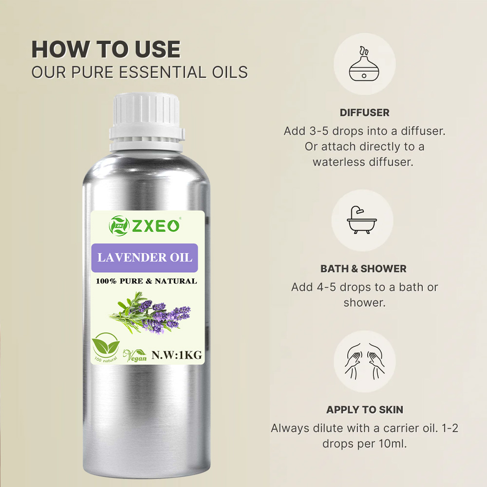 High Quality Essential Lavender Oil 100% Pure Natural Lavender Oil Massage Oil for Making Candle detail pictures
