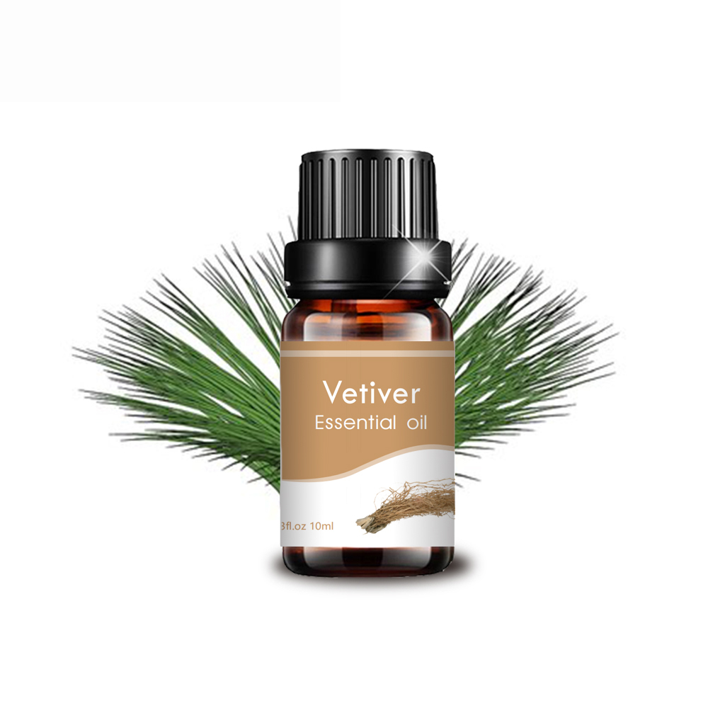 100% pure natural 10ml vetiver essential oil for purify skin massage diffuser
