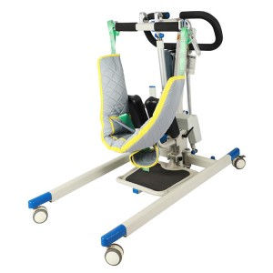 Electric patient lifter with adjustable base