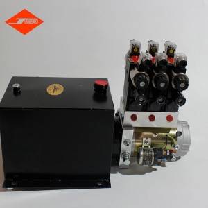 8 Quart DC 12V Hydraulic Pump Power Supply Unit Pack Double Acting Dump Trailer Fit for Lift Unloading