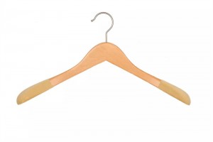 wood fashion hangers velvet shoulder for suit coat clothes