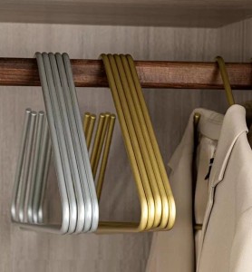 Modern Stylish Minimal Simple Triangle Gold Silver Metal Hanger Aluminum hanger