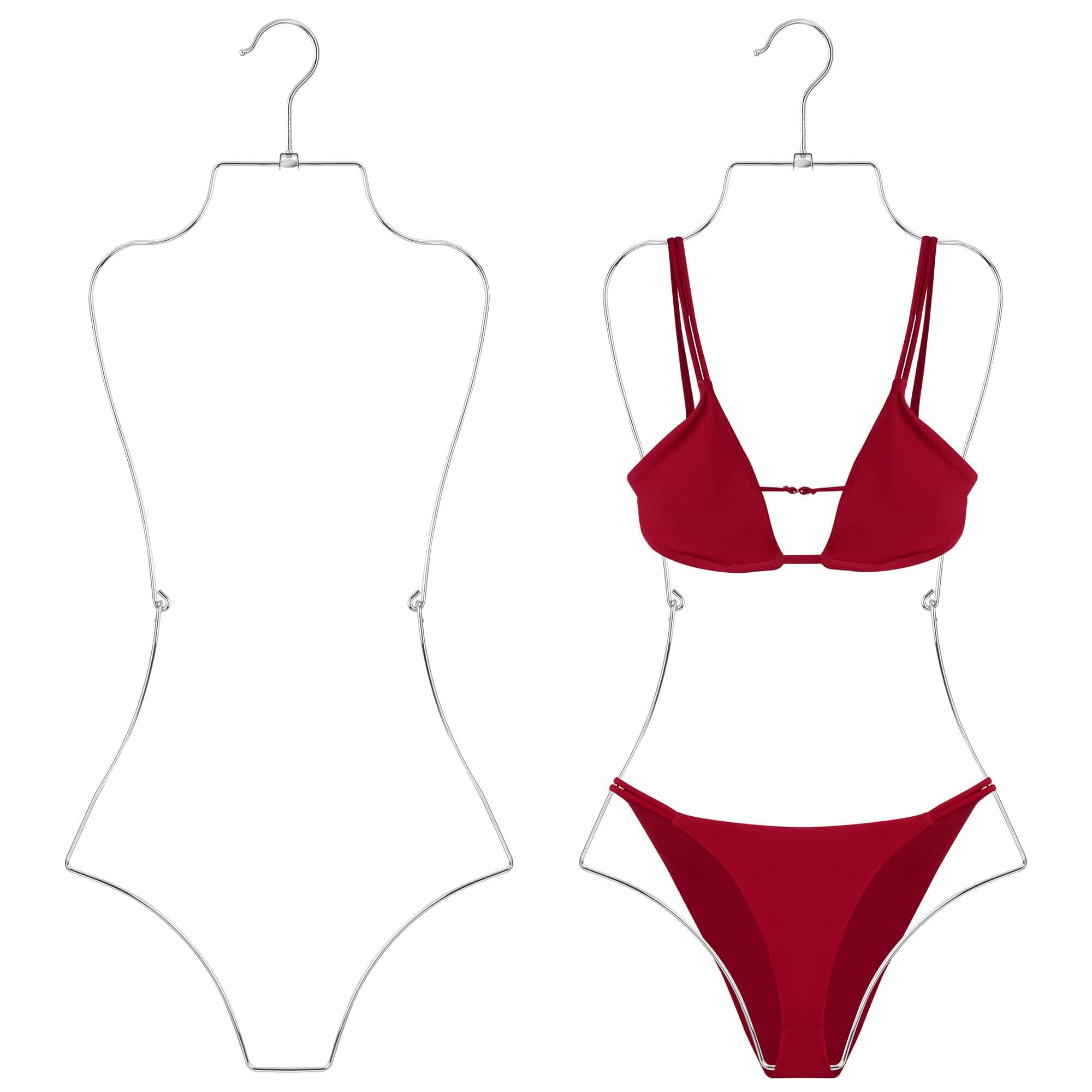 Top Swivel Hook Foldable Design Swimsuit Hanger Bathing Suit Body Swimwear  Bikini Hanger for Ladies