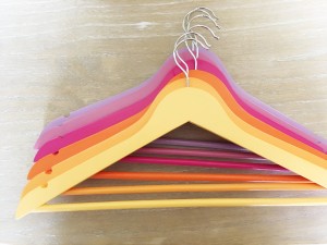 Colorful Wooden Hanger Hand-painted Wooden Ddult Size Hangers for Clothes Sunset Colors Hanger for Clothing Store