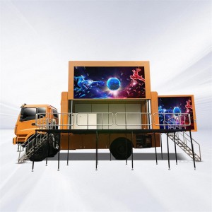 4×4 4 drive mobile led billboard truck, off-road digital billboard truck, suitable for muddy road conditions