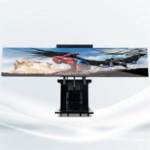 3 سائیڈ اسکرین کو 10 میٹر لمبی اسکرین موبائل لیڈ ٹرک باڈی میں فولڈ کیا جاسکتا ہے۔