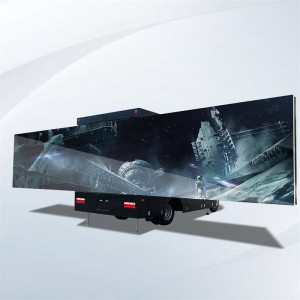 Lo schermo a 3 lati può essere piegato in un camion a led mobile con schermo lungo 10 m