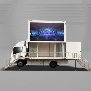 Camión LED móvil de 6 m de largo para pantalla de 3 lados.