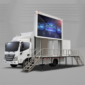 Caminhão led móvel de 6 m de comprimento para tela de 3 lados