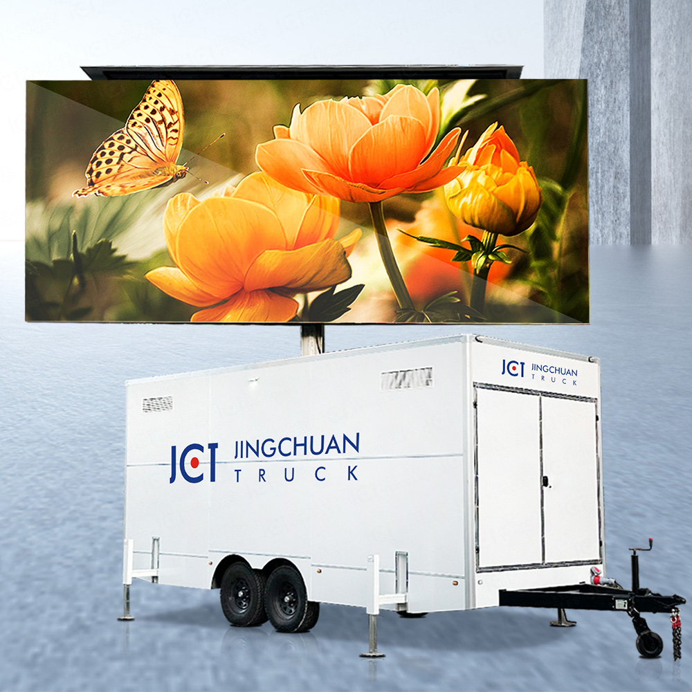 21㎡ Enclosed Mobile Led Trailer For Live Broadcast Of The Football Game