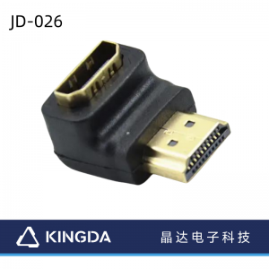 HDMI 90 or 270 Degree Right Angle Male to Female Adapter  Up side