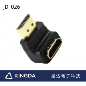 HDMI 90 ან 270 გრადუსიანი მარჯვენა კუთხით მამრობითი ქალის ადაპტერი ზემოთ