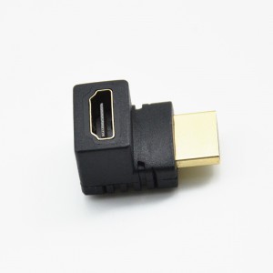 Excellent quality Mini Hd Adapter - HDMI 90 or 270 Degree Right Angle Male to Female Adapter  down side – Jingda