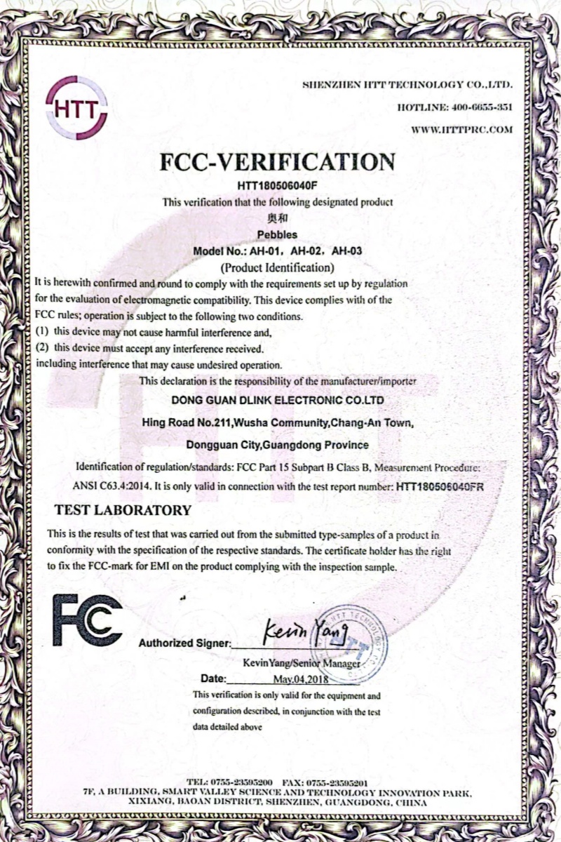 Certificado FCC