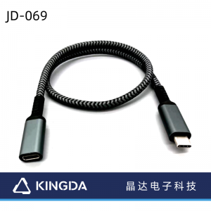 Metal case usb c cable USB-C 3.2 Male to female 100W 10Gbps 4K@60HZ 180 degree USB3.1 3.2 cable