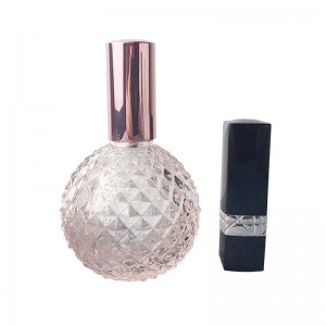 spray perfume bottle portable small round luxury pink gray