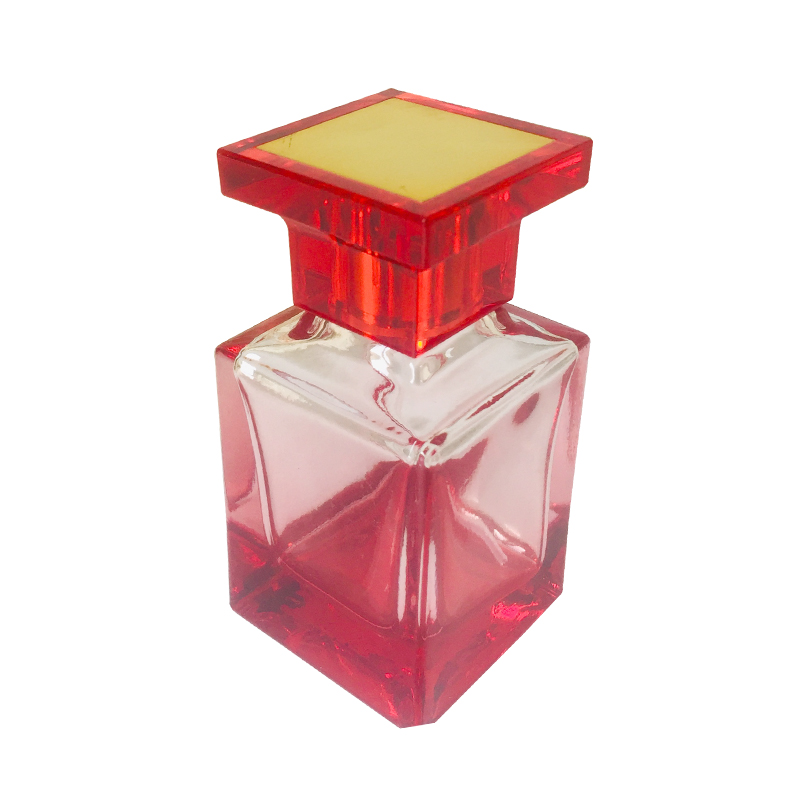 Perfume bottle hot sale square red gradient glass Featured Image