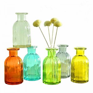 Home wedding decoration colored reed diffuser glass aromatherapy bottle