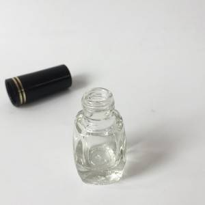 Nail polish bottle 5ml thick base square transparent