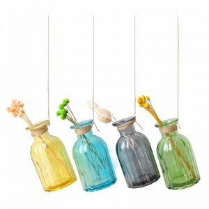 Diffuser glass bottle colored reed aromatherapy