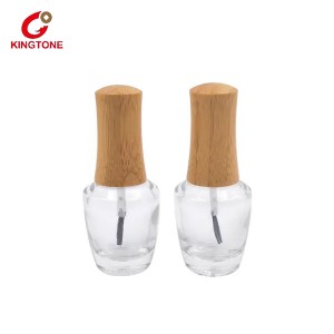 New Arrival 5ml Clear Empty Nail Polish Bottle with Bamboo Brush