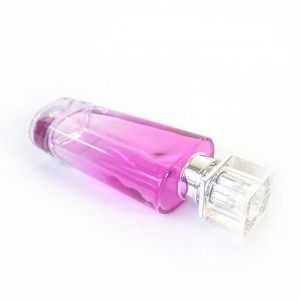 French Design Fashion Lady Empty Rose Gradient Glass Clear Cap Spray Perfume Bottle