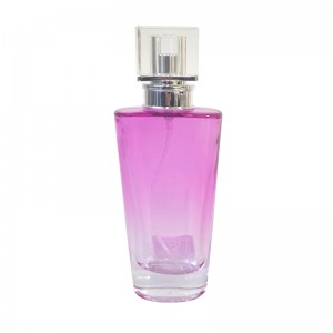 French Design Fashion Lady Empty Rose Gradient Glass Clear Cap Spray Perfume Bottle