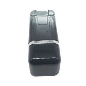 Hot Sale Custom OEM Cosmetic Packaging Classic Square Black Gradient Glass Perfume Bottle