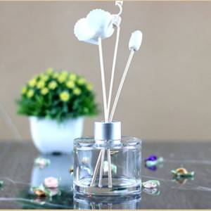 Clear Reed Diffuser Glass Bottle Round Aromatherapy Aroma