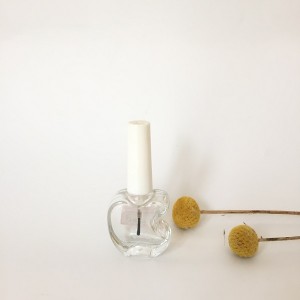 Apple Shaped 5ml 10ml Customize Empty Cosmetic Gel Nail Polish Glass Bottle with Brush Cap