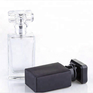 30ML square refillable travel portable perfume glass bottle