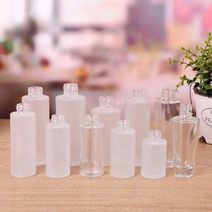Spray glass bottle frosting clear cosmetics split press emulsion