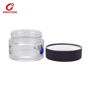 Cosmetic Packaging Clear Glass Medical Jar with Child Safety Cap