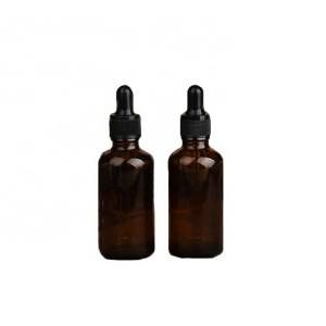 Glass essential oil dropper bottle Black glue head type brown