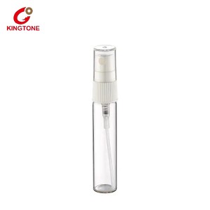 Empty Small Perfume Clear Empty Glass Bottle with Plastic Spray