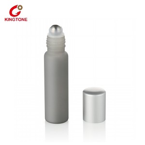 Glass Roll On Bottles Grey Color Frosted Essential Oil