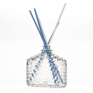 Luxury Diamond Square Diffuser Glass Bottle With Stopper And Screw Lid