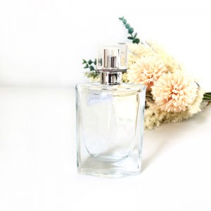 Perfume bottle custom square transparent glass