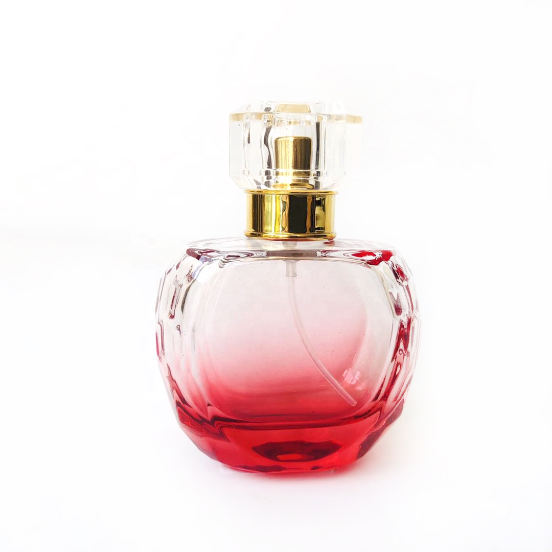 Perfume bottle wholesale red gradient round glass Featured Image