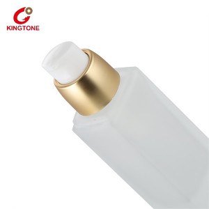 30ml Rectangular Glass Foundation Pump Bottle with Gold Pump