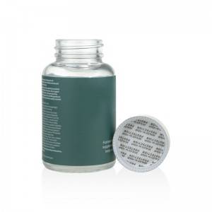 labeled 60ml 100ml 120ml wide mouth vitamin capsule bottle with silver aluminum lid