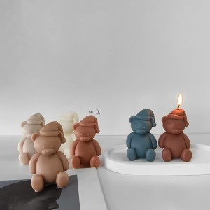 Christmas bear candle silicone mould diy cartoon bear aromatherapy candle diffuser silicone moulds