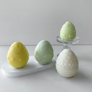 Easter egg aromatherapy candle mold diy geometric egg shaped egg handmade soap plaster silicone molds