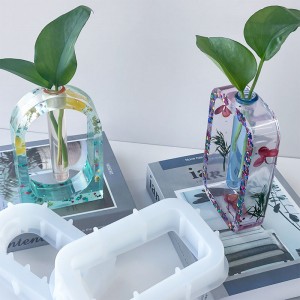 Drip Vase Mold with Test Tube Set DIY Vase Arrangement Crystal Drip Flower Vessel Silicone Molds