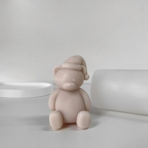 Christmas bear candle silicone mould diy cartoon bear aromatherapy candle diffuser silicone moulds