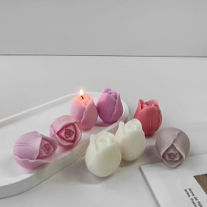 Tulip Candle Mold DIY Flower Diffuser Stone Handmade Soap Cake Decoration Baking Silicone Molds