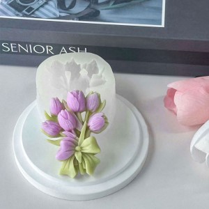 Tulip Flip Flower Baking Mold Silicone Mold DIY Simulation Flower Plaster Silicone Candle Molds