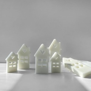 House Aroma Candle Silicone Mould DIY Drip Ornament Plaster Love House Candle Moulds