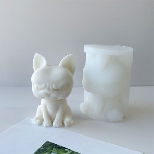New Angry Puppy Candle Silicone Mold DIY Handmade Drip Animal Angry Puppy Plaster Silicone Molds