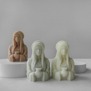 Aroma Candle Silicone Mold DIY Drip Plaster Resin Ornament Virgin Goddess Silicone Molds